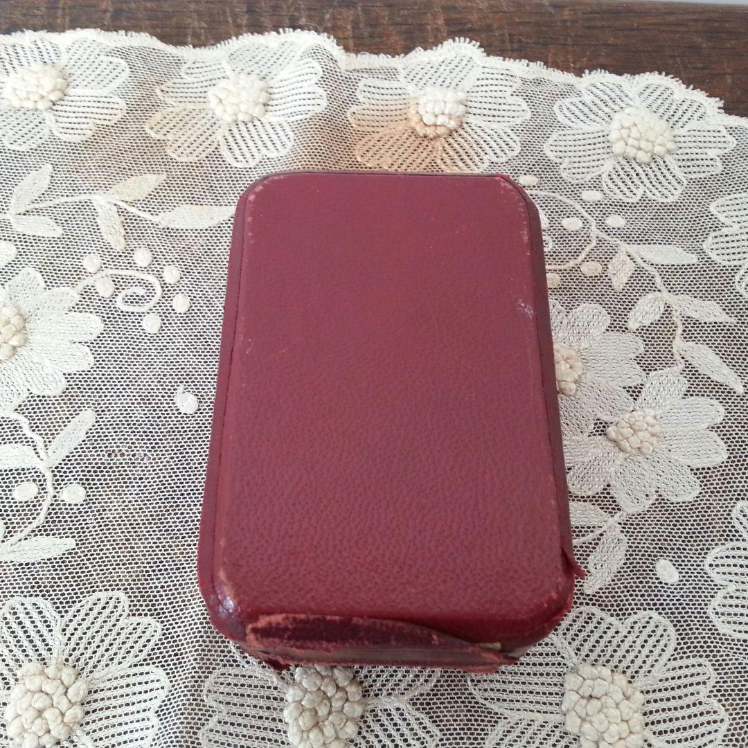 赤 ジュエリーボックス フランス アンティーク ネックレス