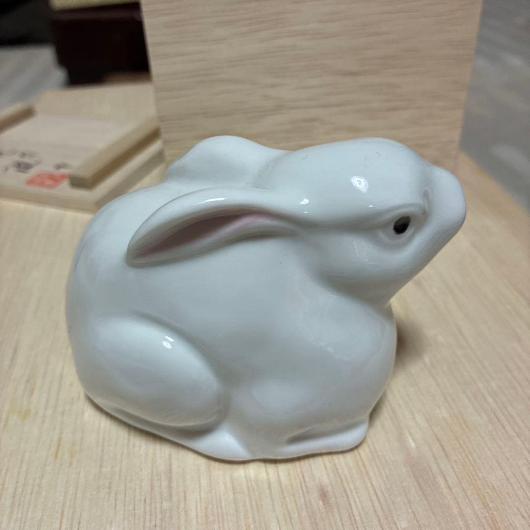 九谷焼　干支置物3点　卯・辰・丑年