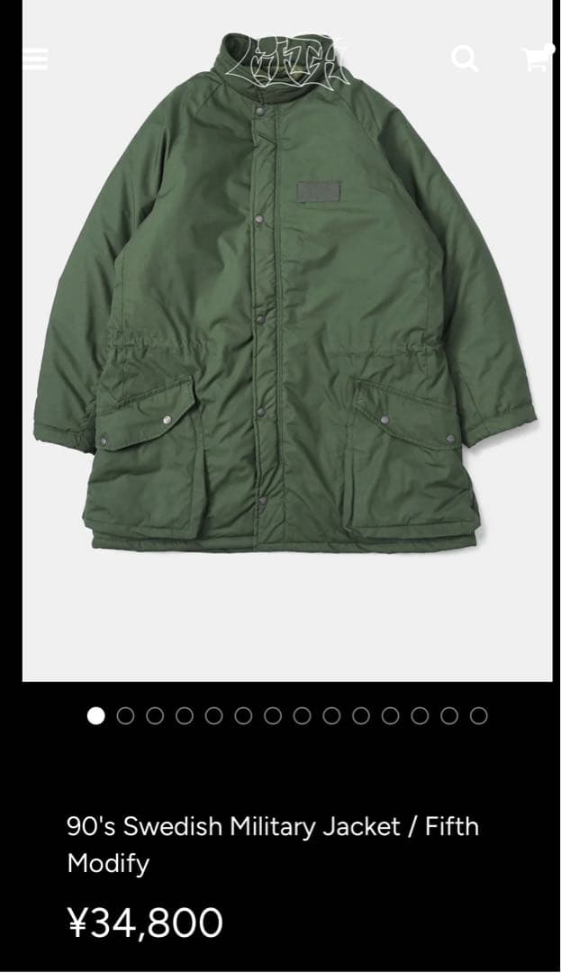 M*b様 90s Swedish Military Jacket/Fifth M