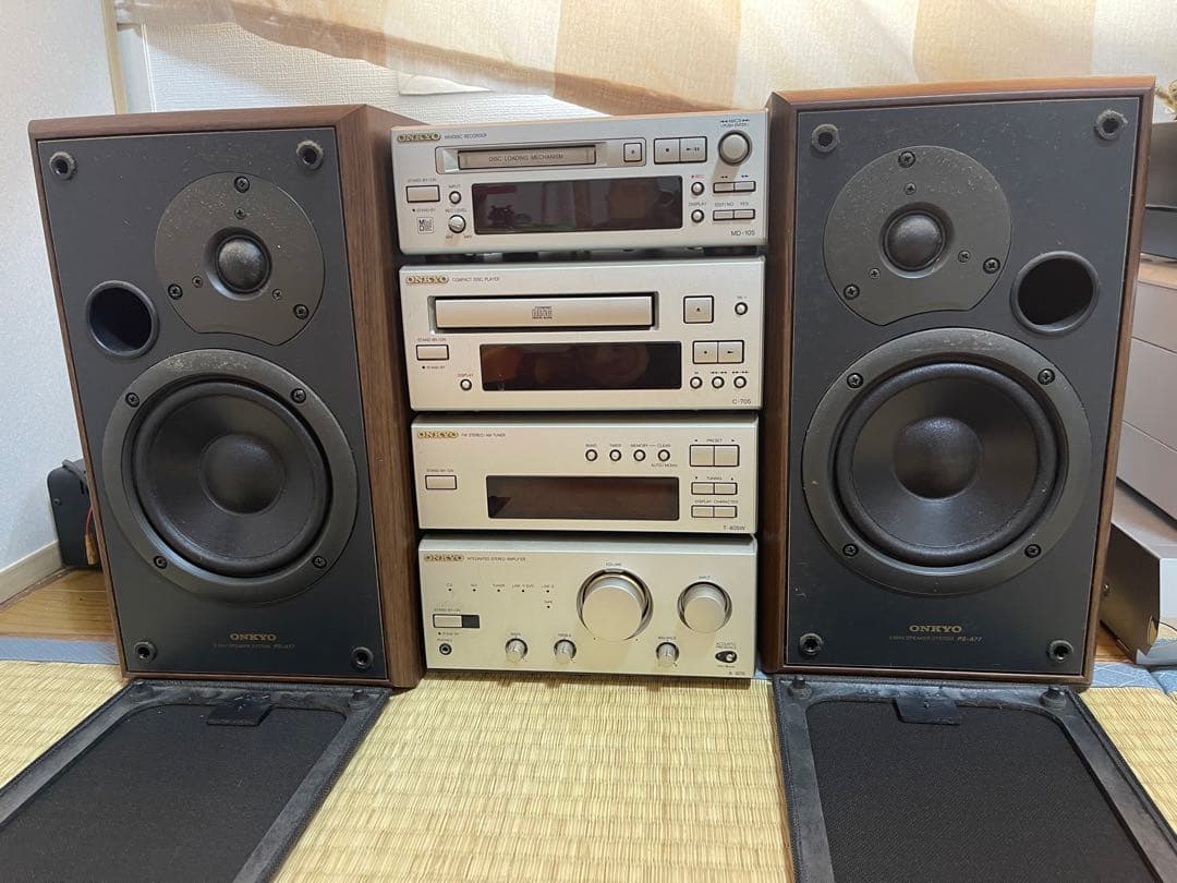 ONKYO 2ウェイスピーカーセット ブラウン