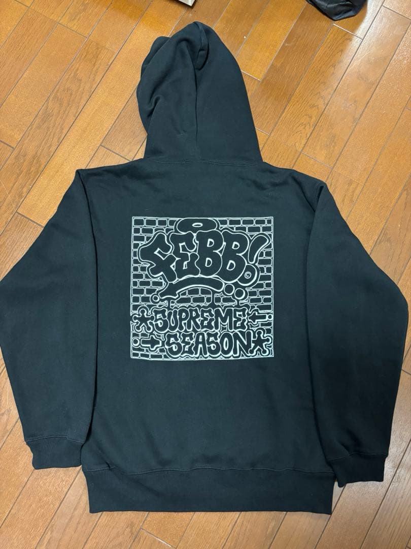 ミュージシャン febb SUPREME SEASON HOODIE BLACK