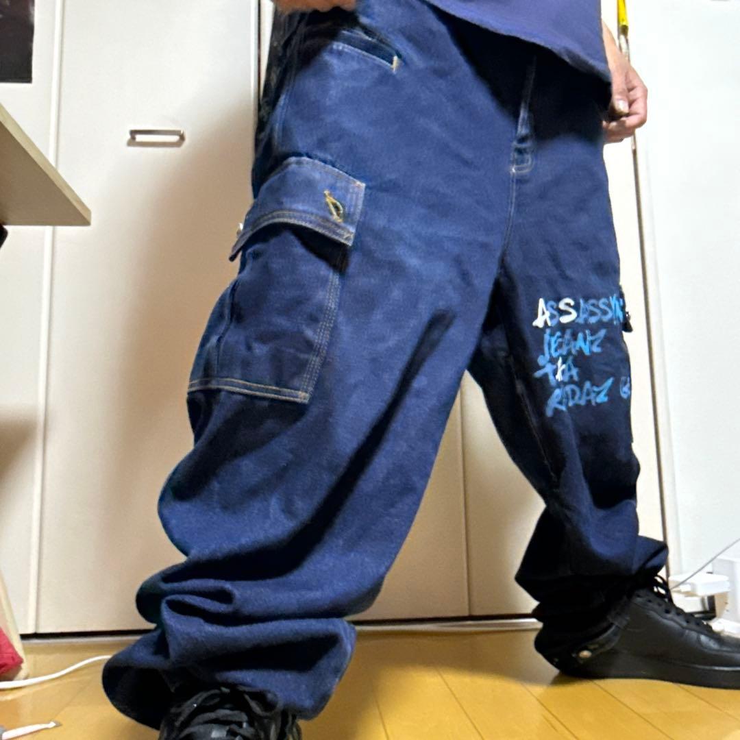 ASSASSYN JEANZ ダークブルー カーゴパンツ