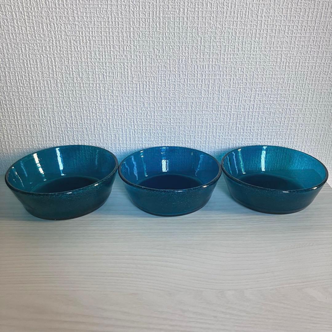 45【倉敷ガラス】小谷眞三 深皿3点