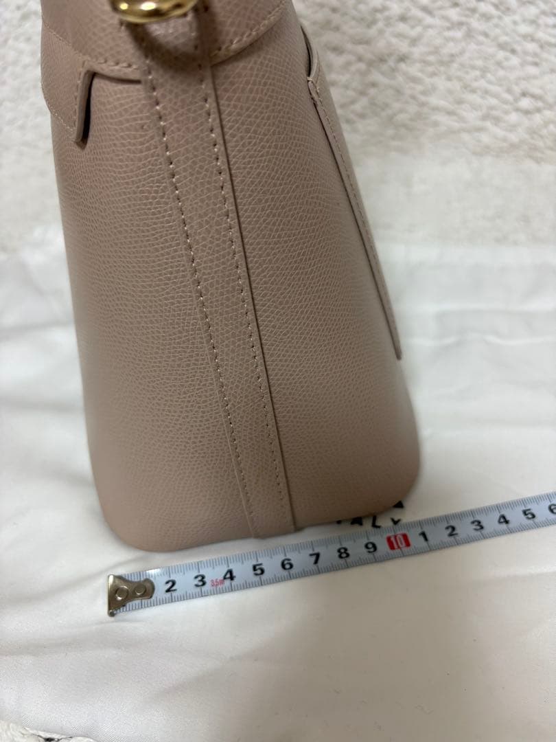 【美品】フルラ　新型パイパー　グレイッシュピンク　ハンドバッグ