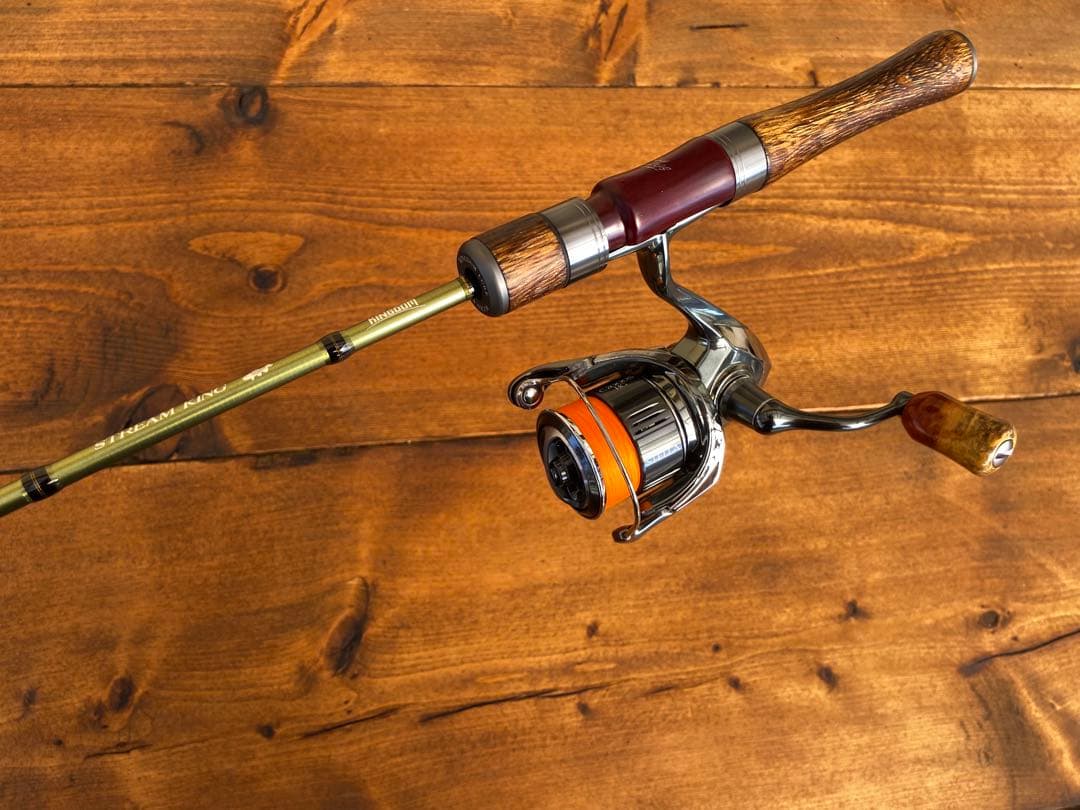 トラウトロッド　ウッドグリップ　パックロッド　天然木　渓流釣り　コンパクトロッド