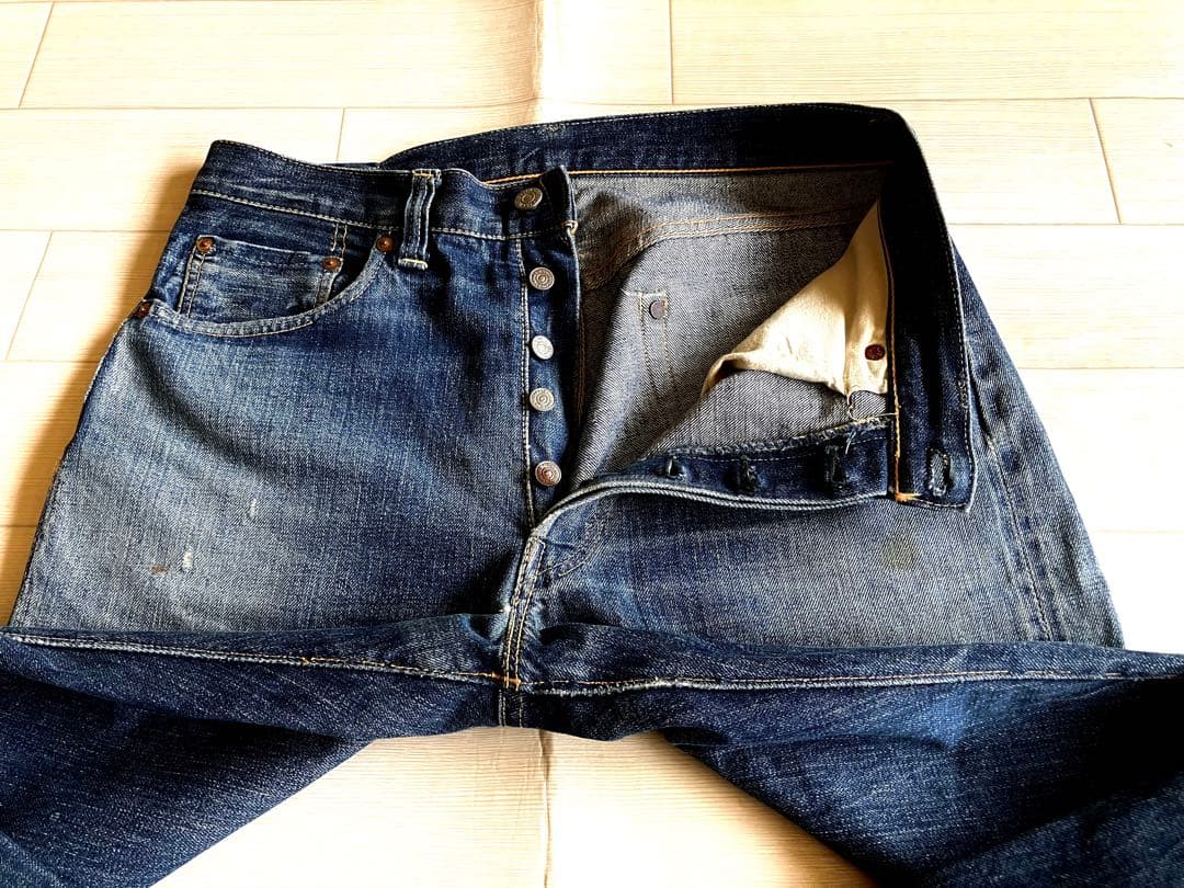 ⭐︎１１！501XX革パッチ47モデル片面タブBIGEオリジナル！