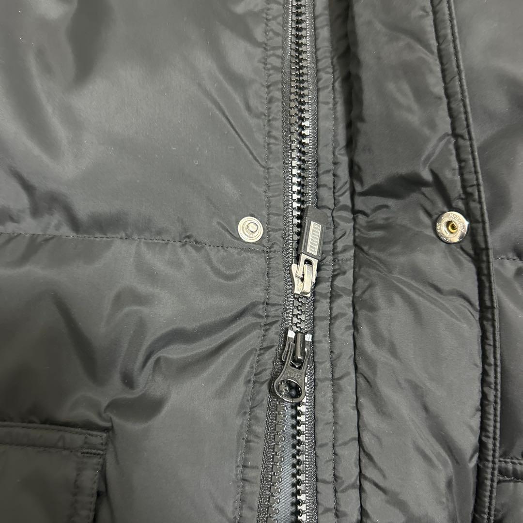 【美品】プーマ ロングダウンジャケット ベンチコート 黒 ブラック L〜O