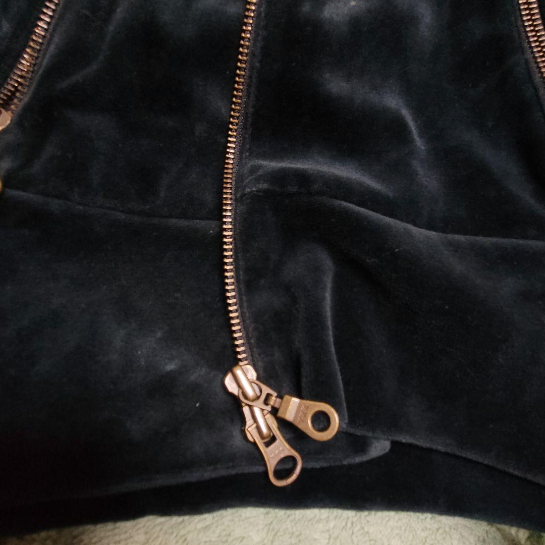 美品グラニフXS　ダークグリーン ベロアトラックジャケット