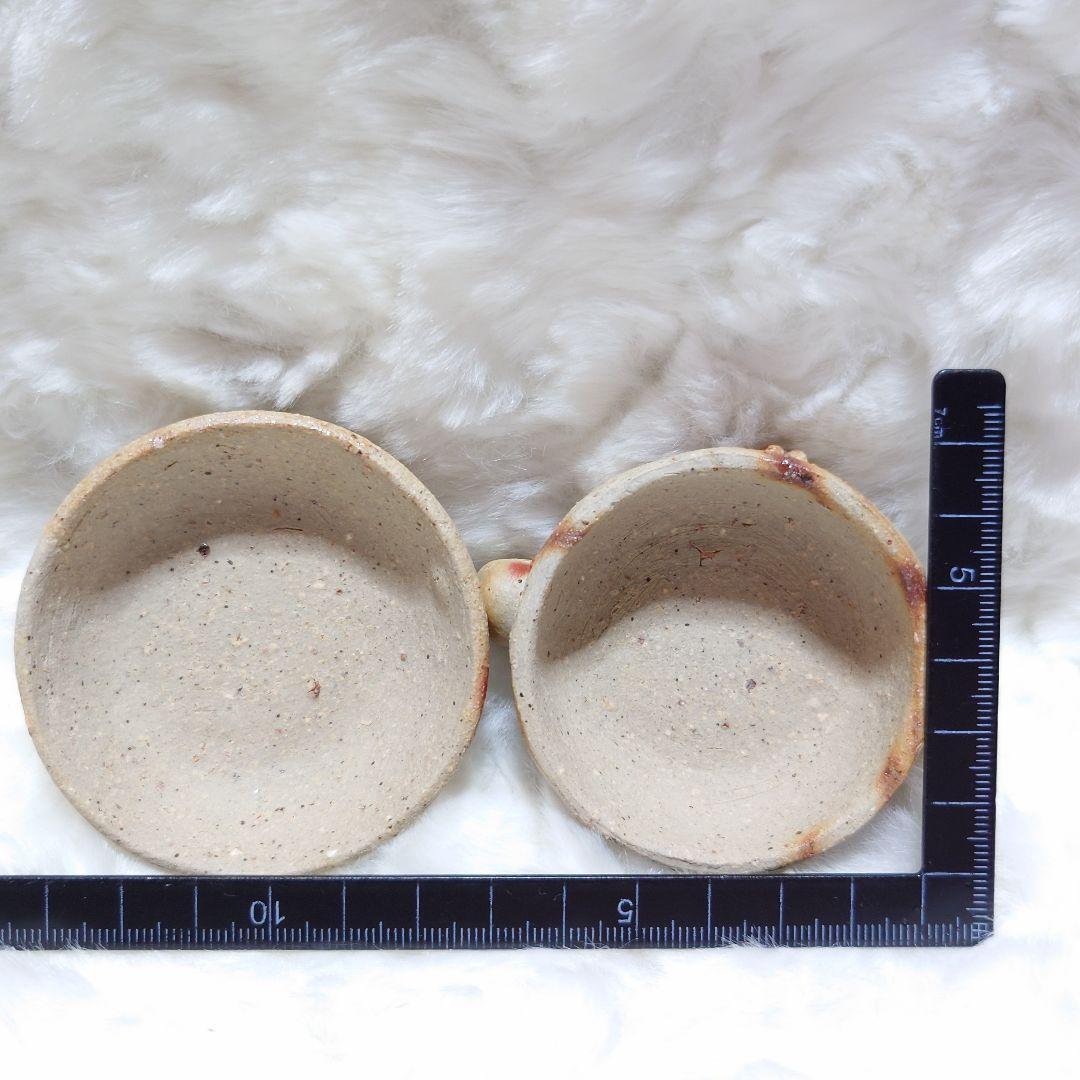 9【2552】50...面取り酒器、小鉢…備前焼