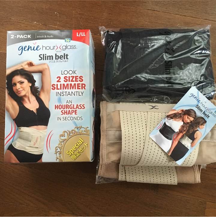 ジニエスリムベルトブラック1枚ベージュ1枚サイズL／LLウエスト80〜99センチ
