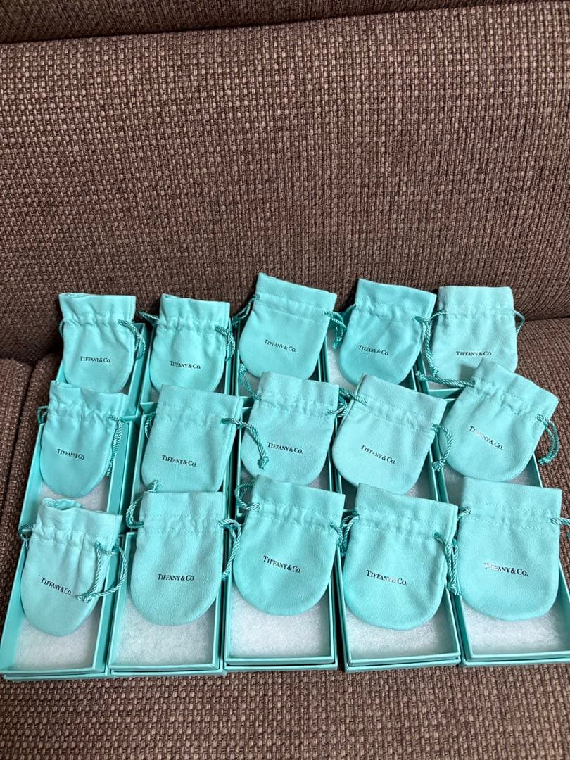 国内旧型　ティファニー空箱　巾着15セット