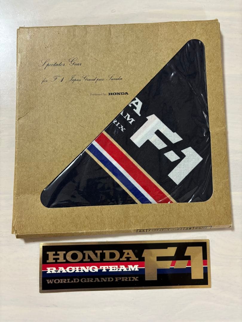 激レア F-1 ホンダレーシングチーム ワールドグランプリ バンダナ　ステッカー