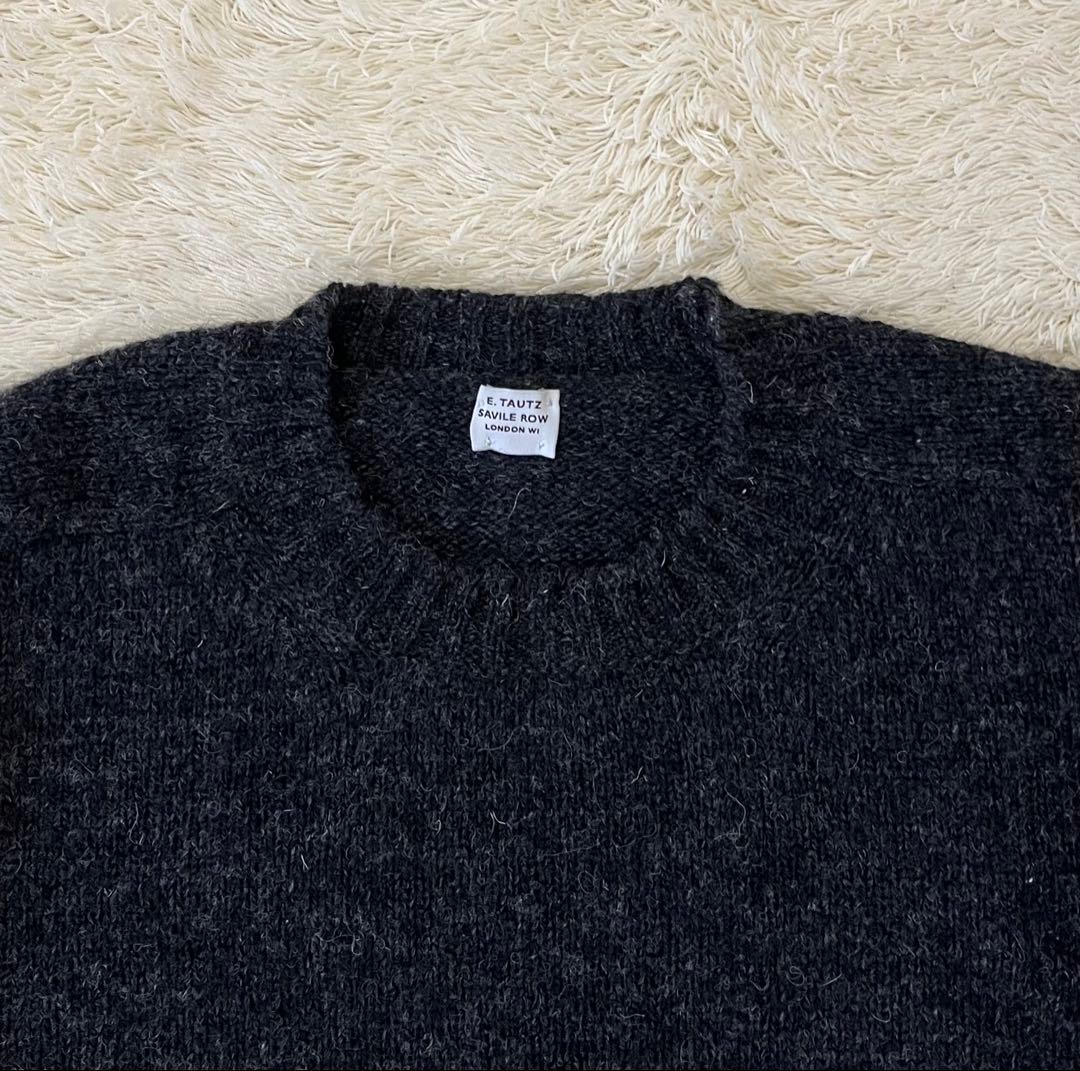E.TAUTZ ダークグレー クルーネックセーターMサイズ