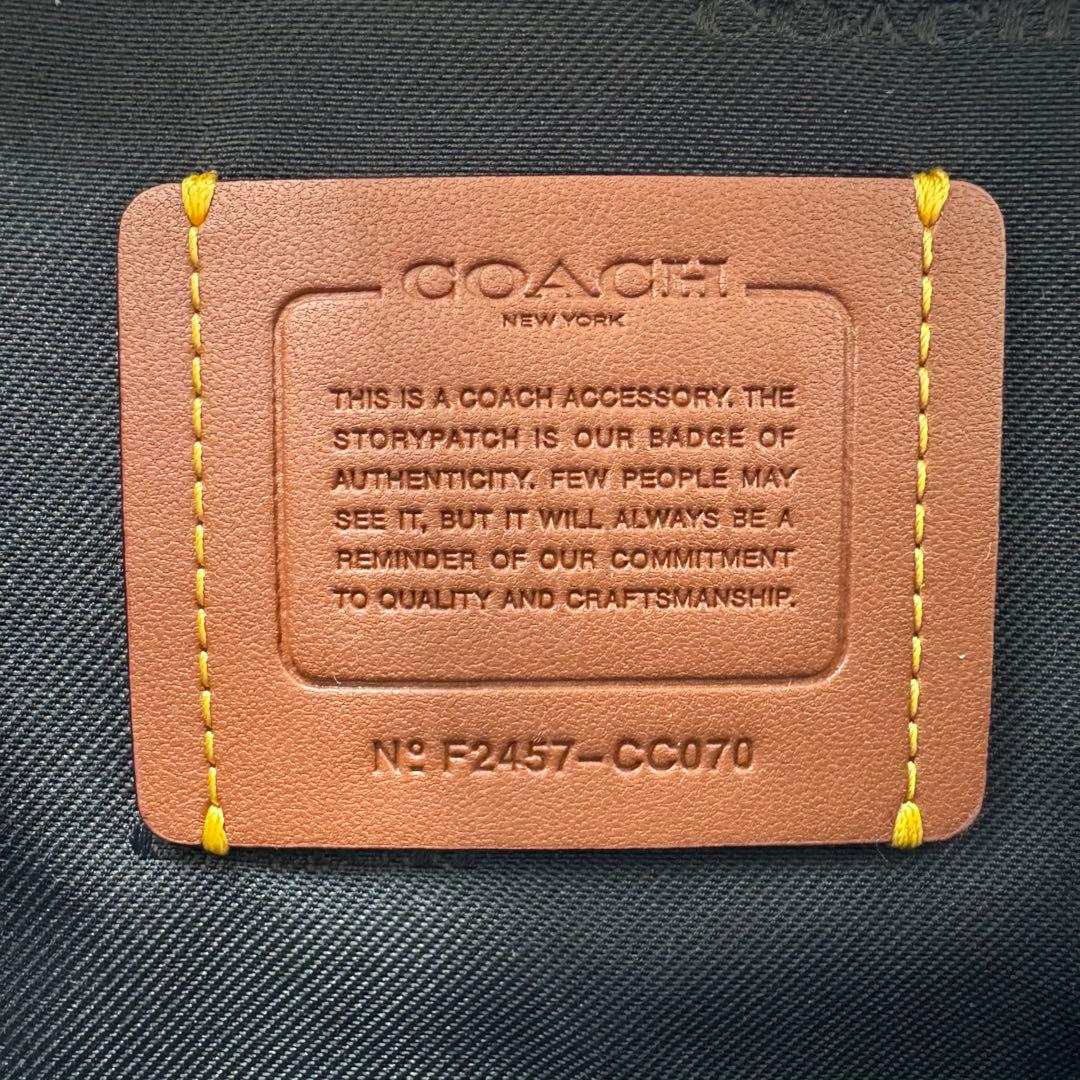 未使用級✨ コーチ ショルダーバッグ 2way チャーター レザー ブラック