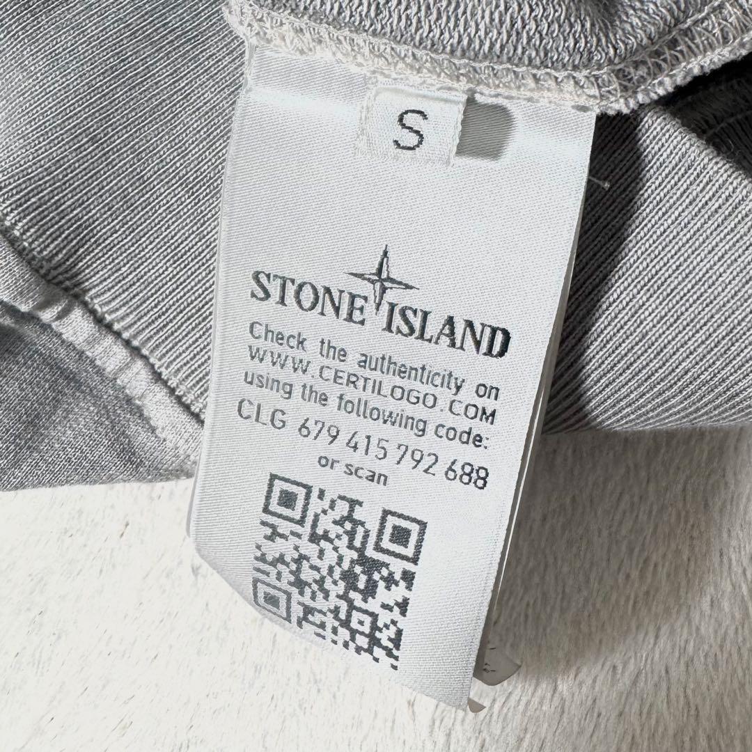 ストーンアイランド クルーネック ライトスウェット グレー S