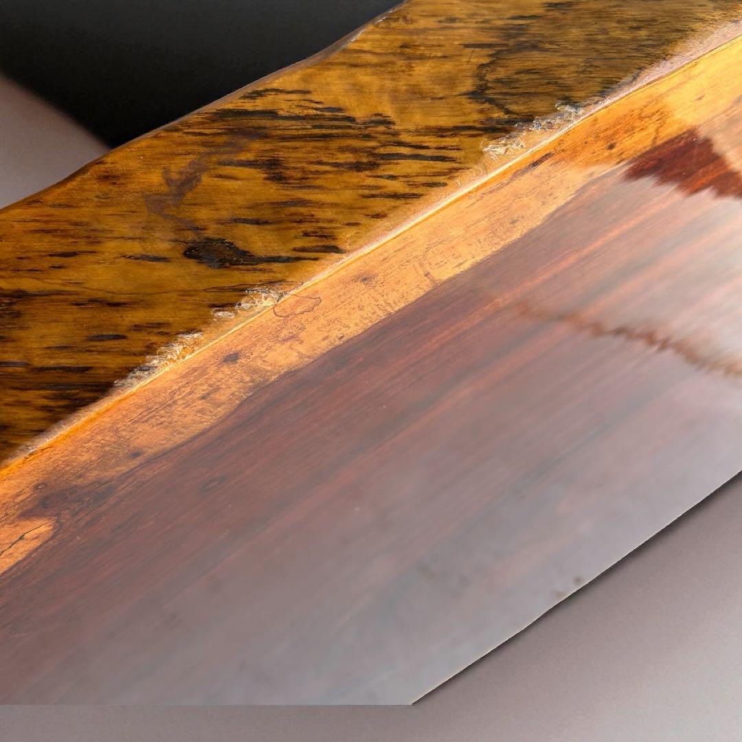 花梨✨一枚板テーブル 高級無垢材 ローテーブル 座卓 和モダン 天然木 鏡面仕上