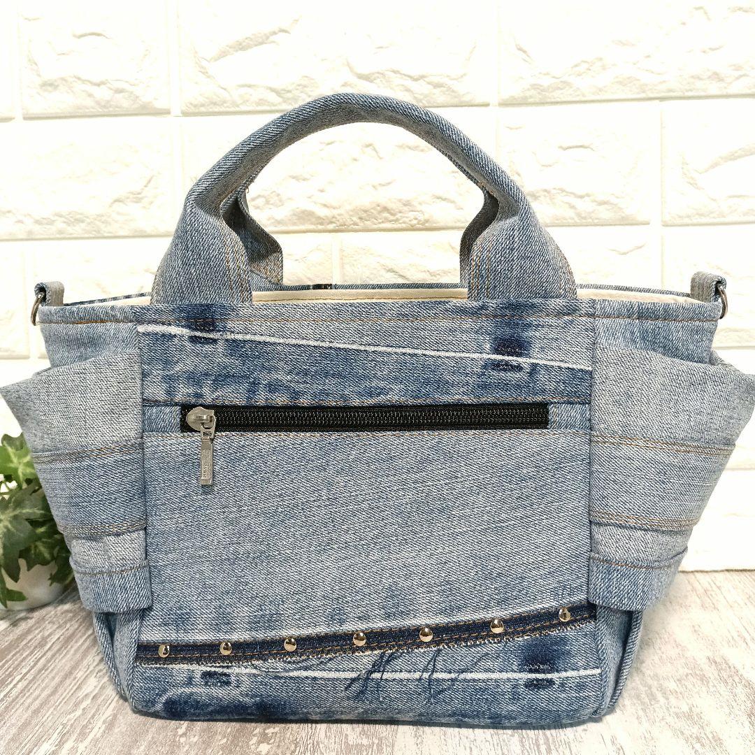 AKANE様 リメイクデニム★サイドフリンジ(なし)バック＋ストラップセット
