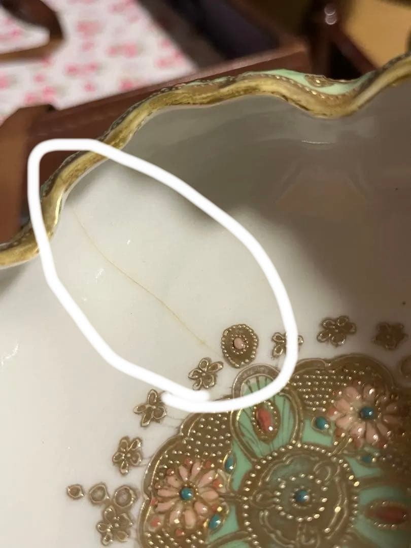 オールドノリタケ　メイプルリーフ印　金彩装飾　陶器ボウル