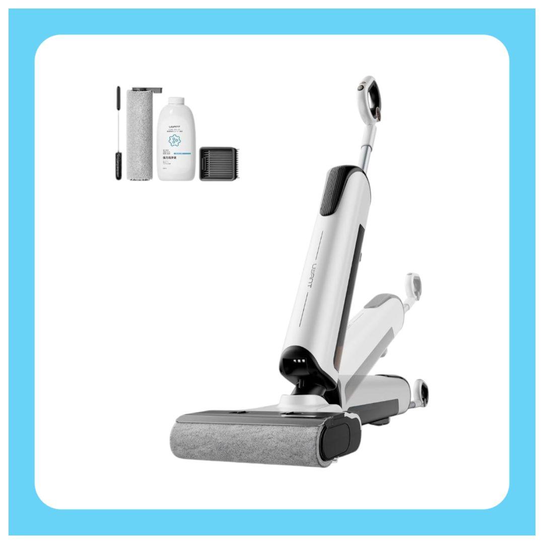 水拭き掃除機 18,000 Pa吸引力 コードレス掃除機 乾湿両用 電解水除菌