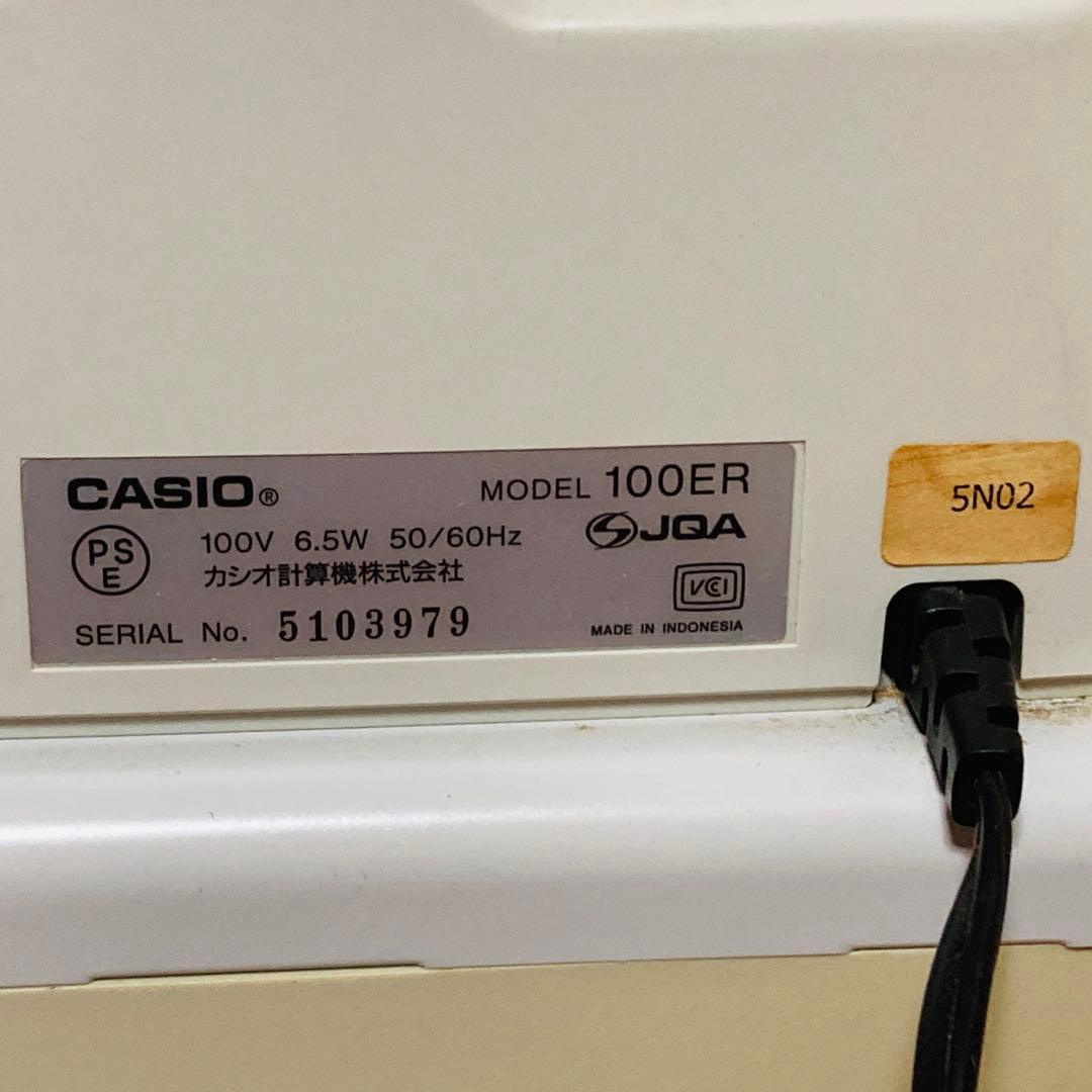 【美品】CASIO カシオ 電子レジスター 100ER 人気コンパクトサイズ