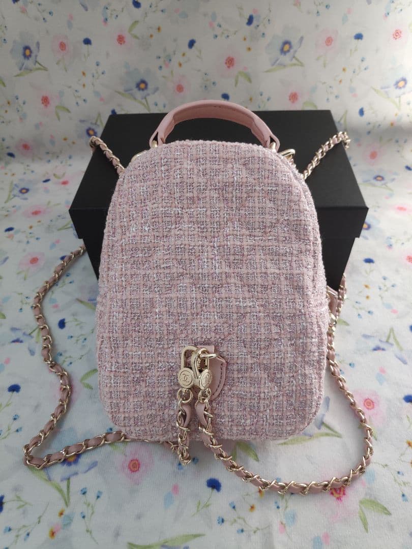 シャネル　ツイード ミニリュック　ピンク　　ノベルティ