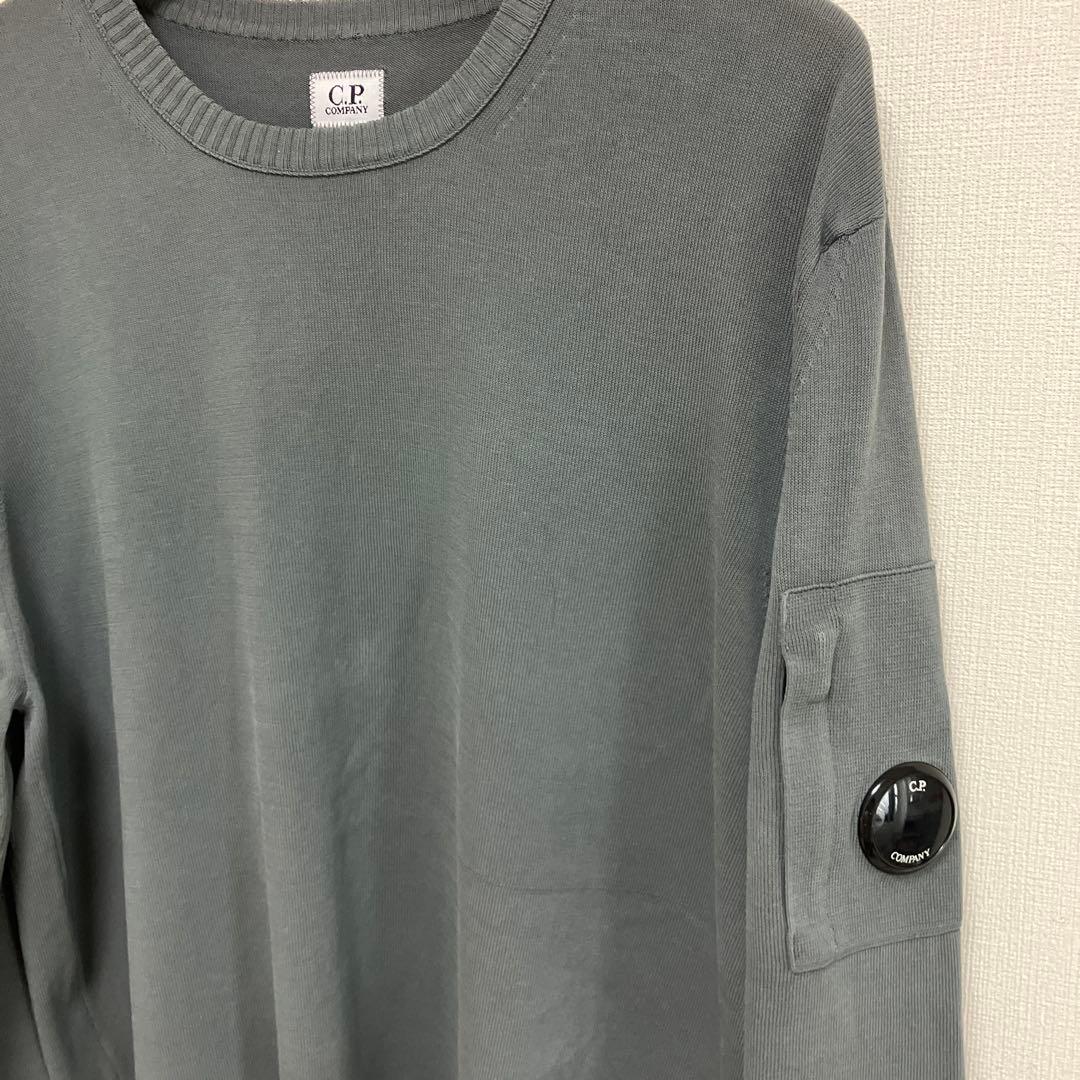 トップス C.P. COMPANY COTTON CREPE CREW NECK KNIT
