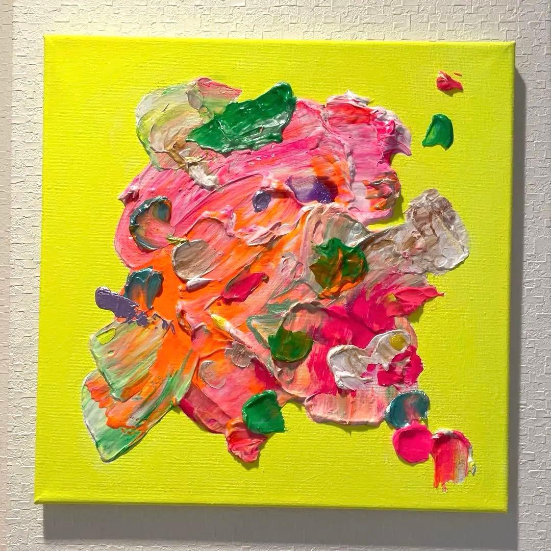 抽象画 30cm x 30cm テクスチャーアート　原画