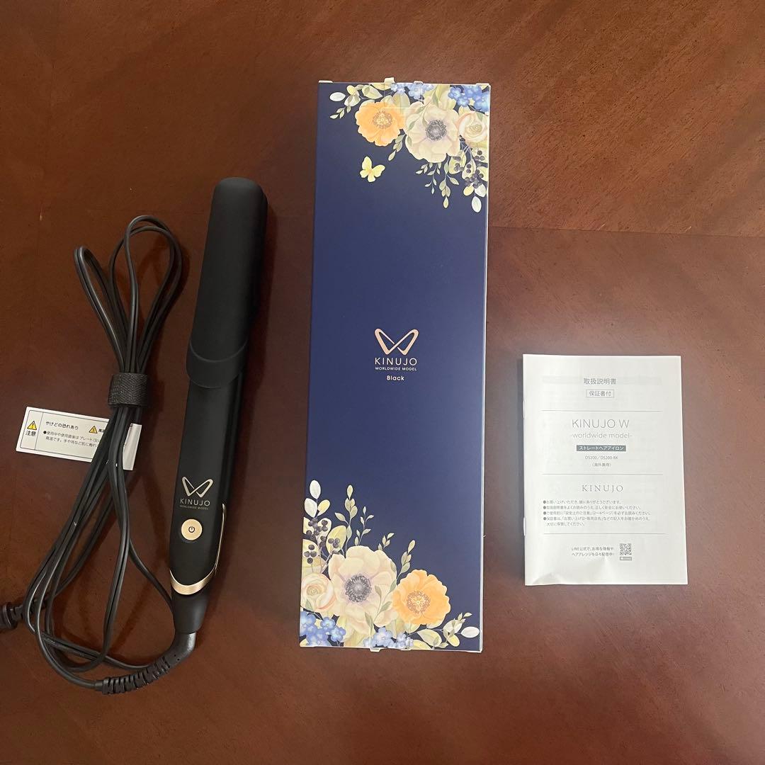 KINJUO W worldwide ストレートヘアアイロン ブラック 絹女