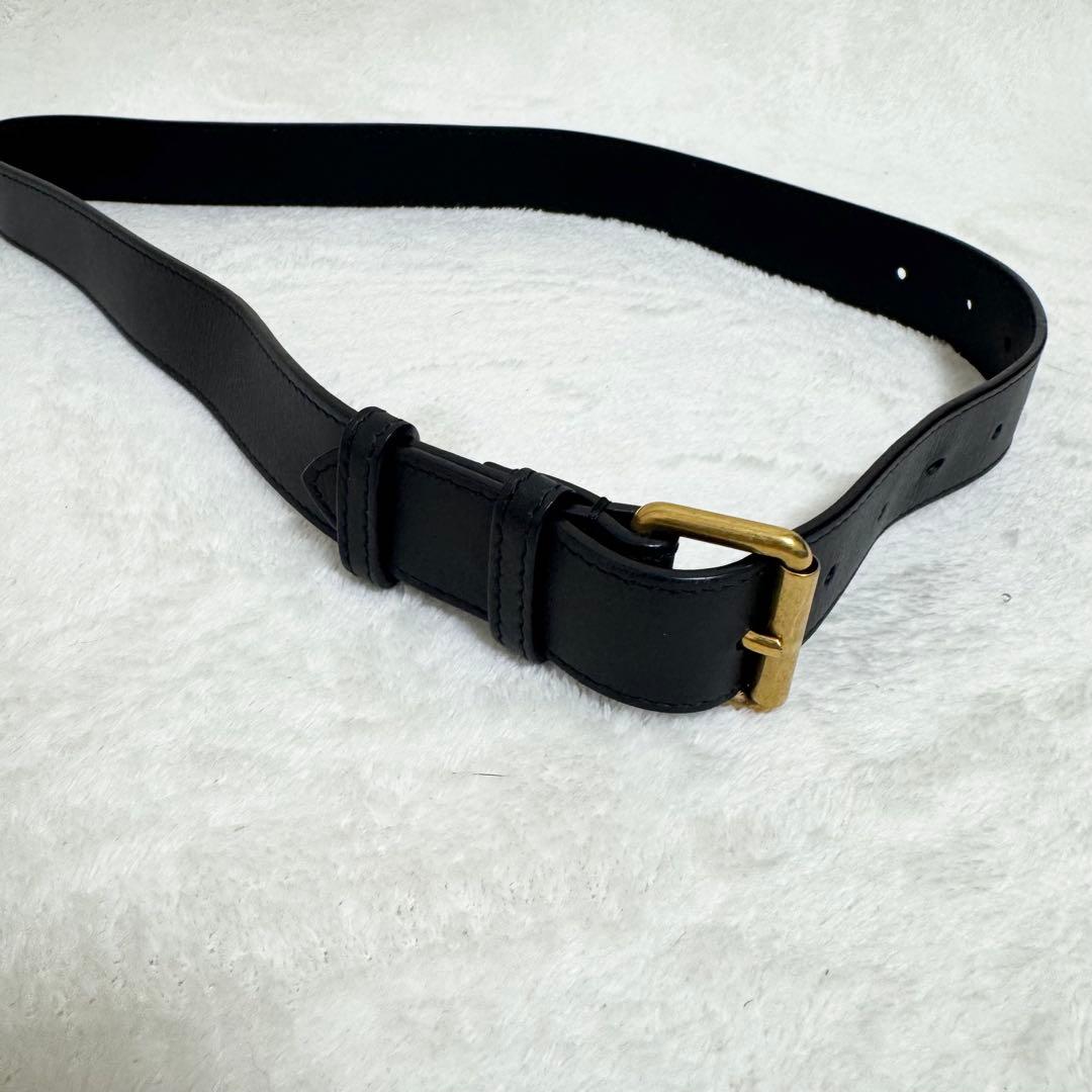 【美品】GUCCI グッチ ウエストポーチ マーモント レザー ブラック 正規品