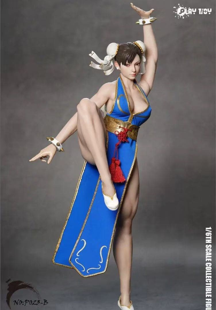 PLAY TOY 1/6可動フィギュア 格闘の女神春麗2.0 P023B ブルー