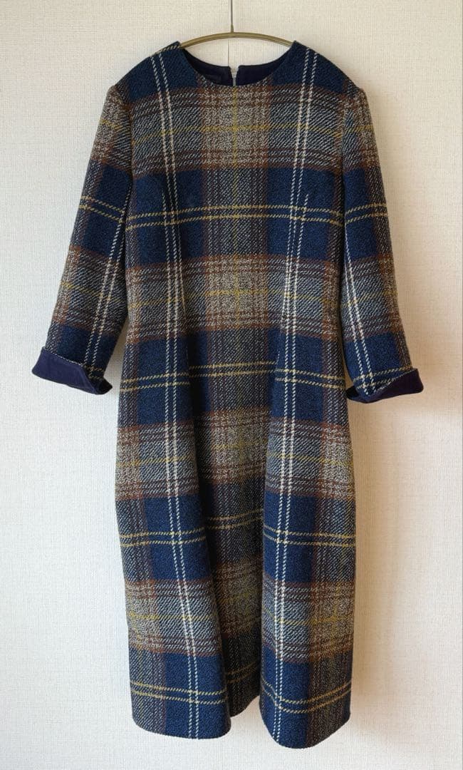 【すっちゃん】45R タブルフェイス ツイードワンピース サイズ3