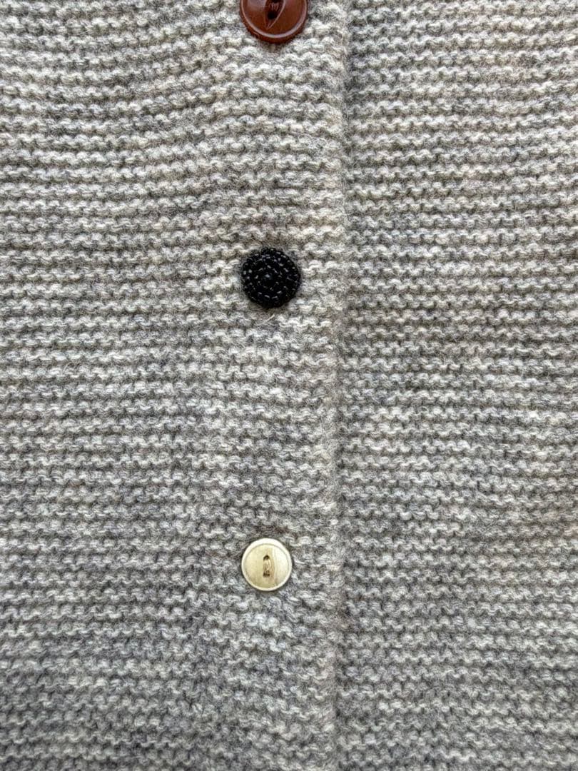 美品　ADIEU TRISTESSE 配色釦ウールカーディガン 日本製