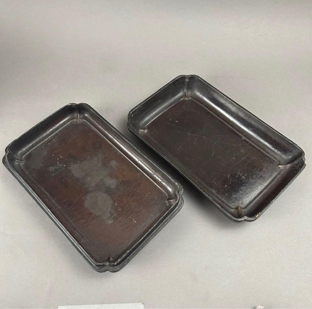 黒漆金彩長方箱 美術品　茶道具　骨董品　漆箱　漆器