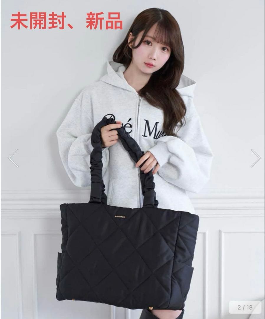 最終値下げ ロゼミューズ Rosemuse サテンキルティングビッグトートバッグ