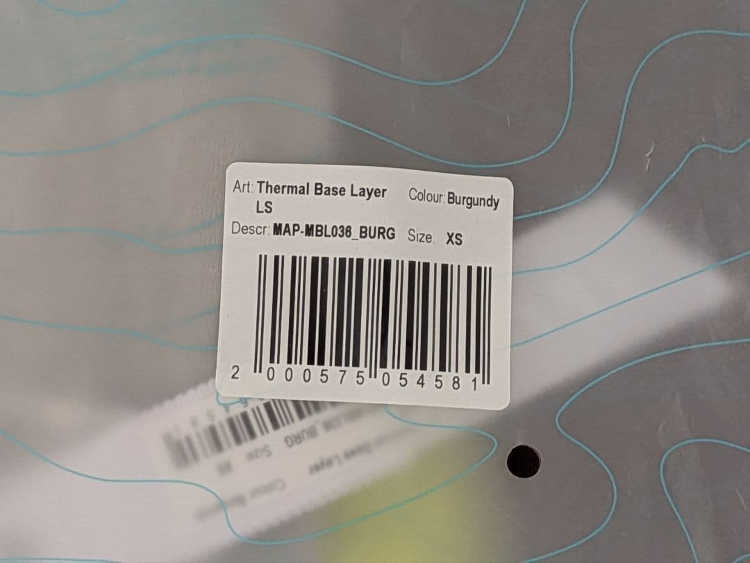 専用  Thermal Base Layer XS マープ