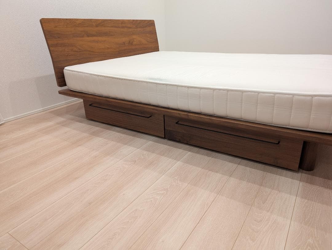 【無印良品】ダブルベッドフレーム+ヘッドボード+マットレス+ベッド下収納