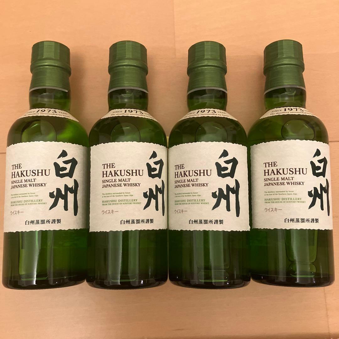 サントリーシングルモルトウイスキー 白州　180ml　4本