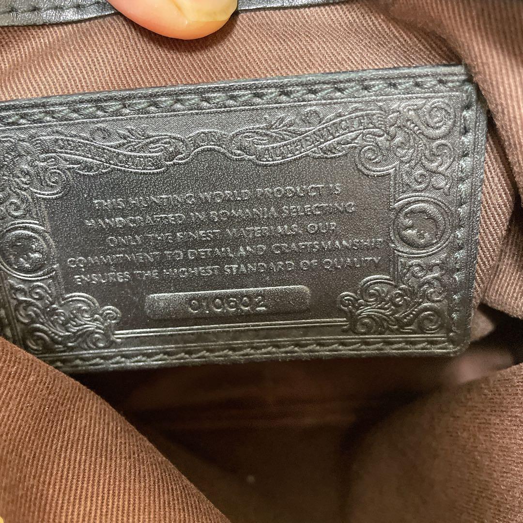 【希少】HUNTING WORLD デニム×レザー ショルダーバッグ 斜め掛け