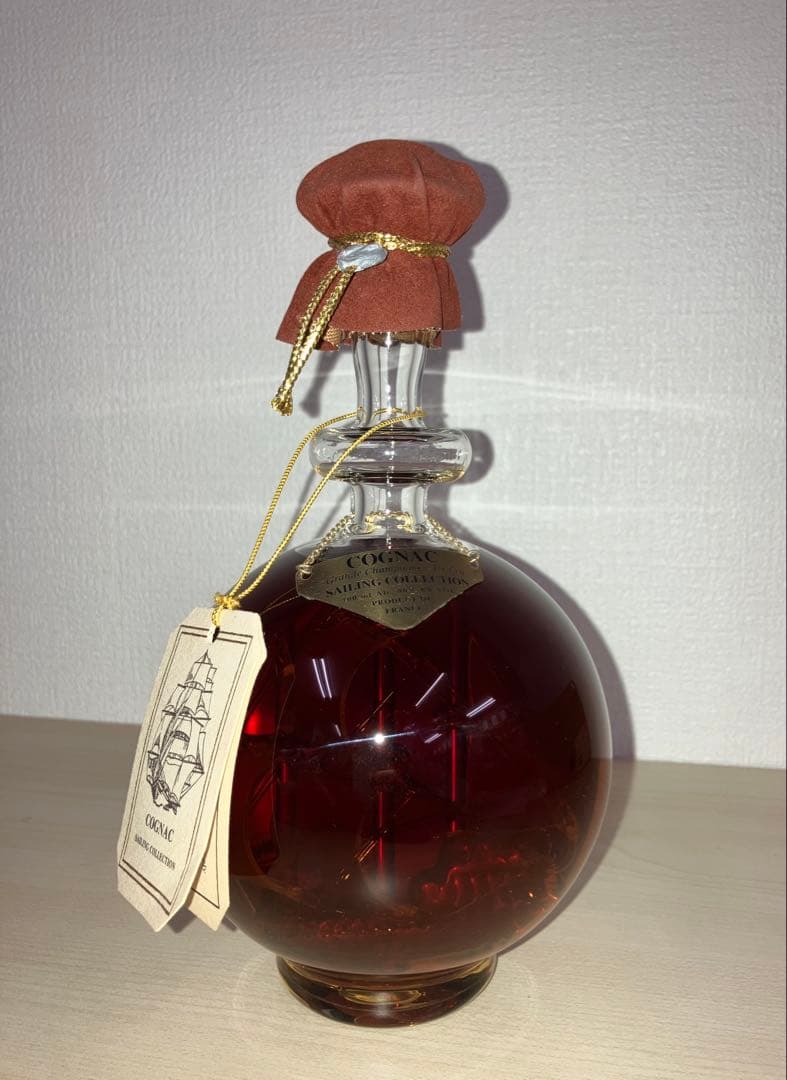 希少ランディセイリングコレクション　コニャック ブランデー　船の彫刻入りボトル