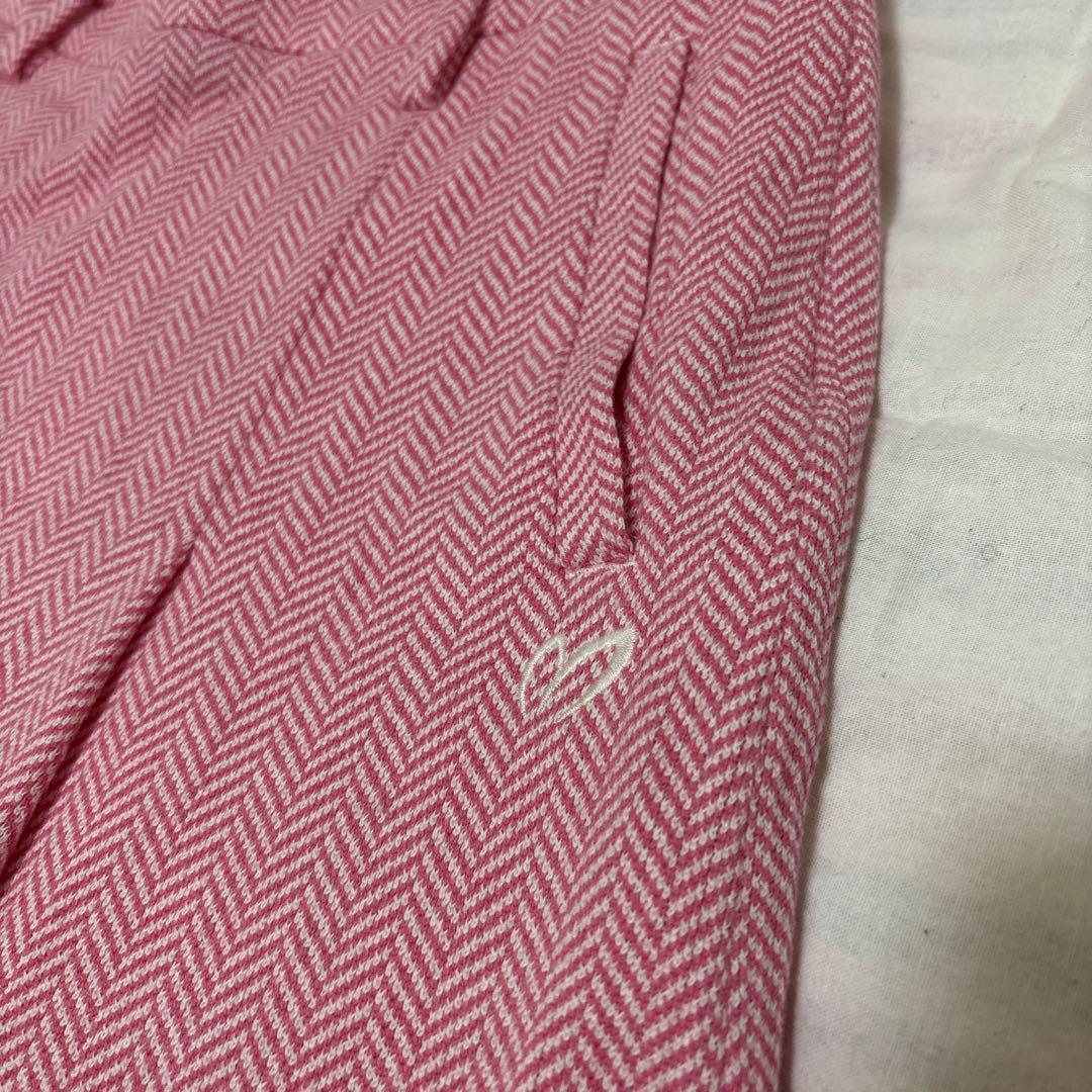 パーリーゲイツ1 AMSTERDAM ピンク ヘリンボーンスカート