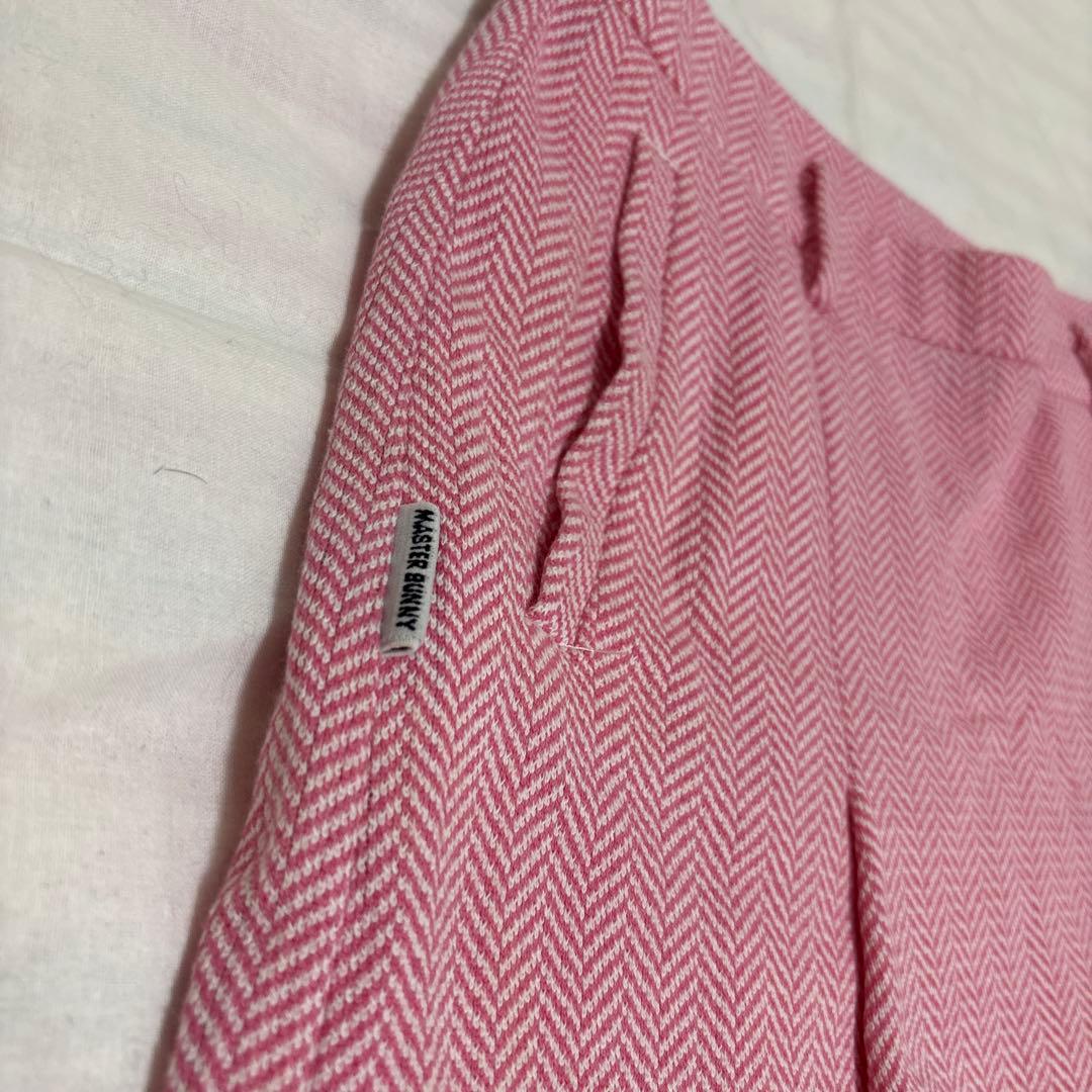 パーリーゲイツ1 AMSTERDAM ピンク ヘリンボーンスカート
