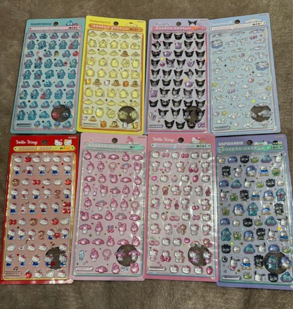 正規品　ボンボンドロップシール　ミニ　サンリオ　8種コンプリートセット
