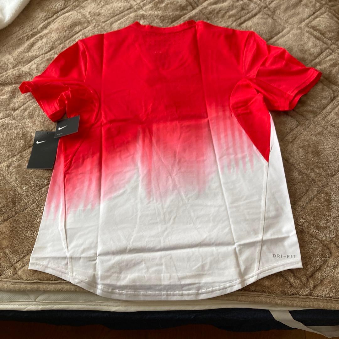 Nike テニス ロジャーフェデラー ゲームシャツ レッド/ホワイト