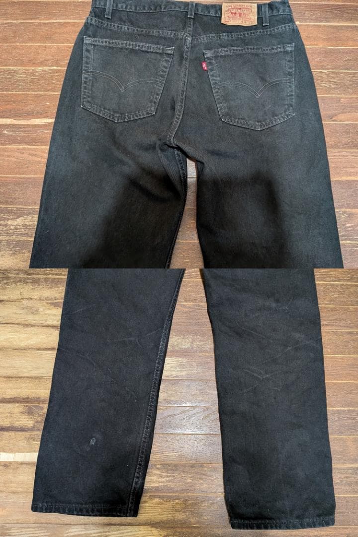 90sUSA製リーバイス505後染ブラックヒゲハチノスL30/66前後期7050