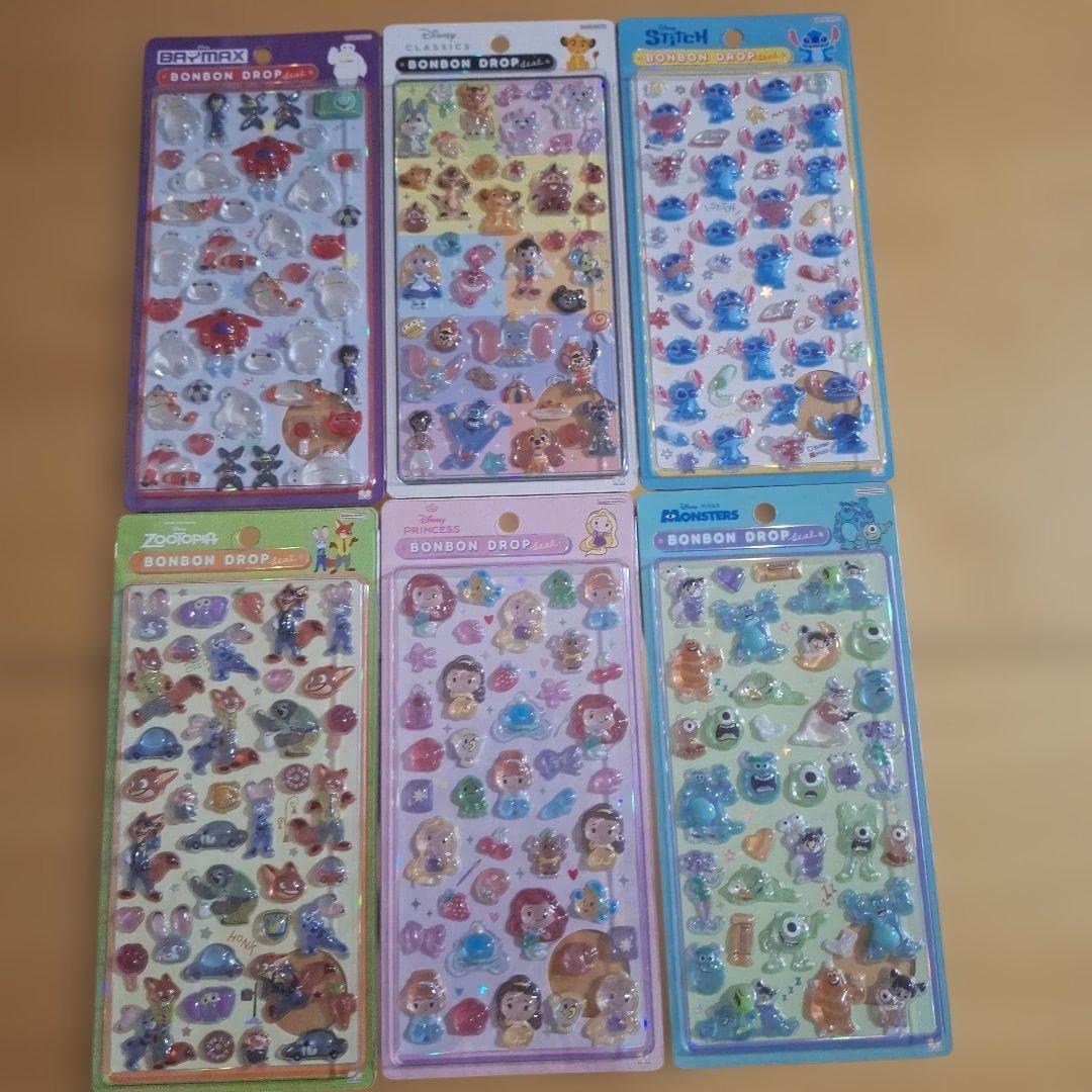 ボンボンドロップ 6枚セット ディズニーキャラクター