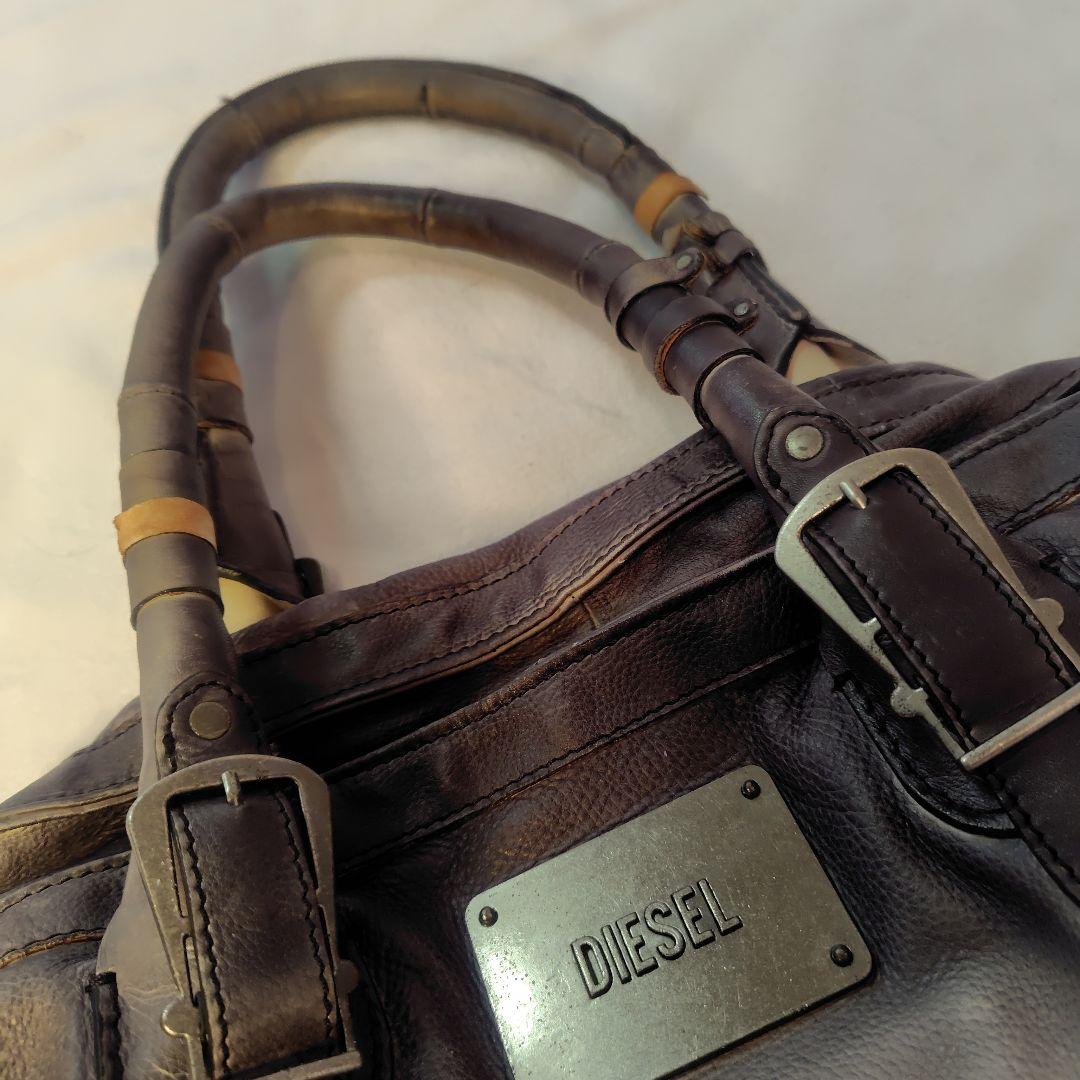 【希少】DIESEL レザーショルダーバッグ グラデーションデザイン