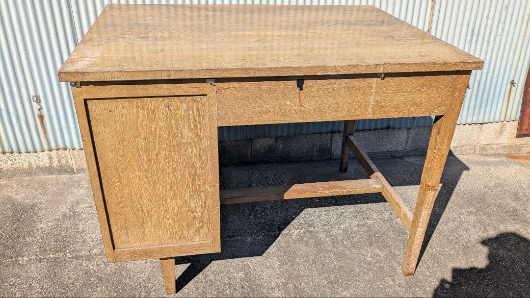 木製シンプルデスク 昭和レトロ 勉強机 机 古民具 古民家 アンティーク