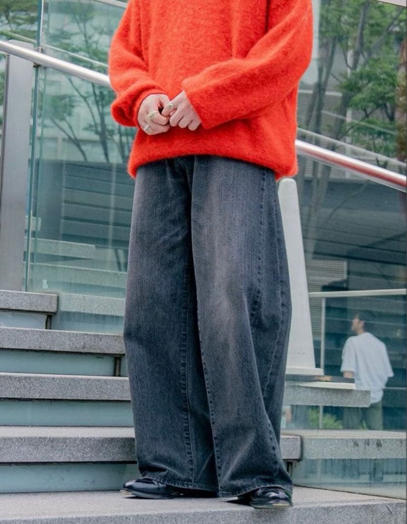 パンツ ssstein DEFORMATION WIDE DENIM JEANS