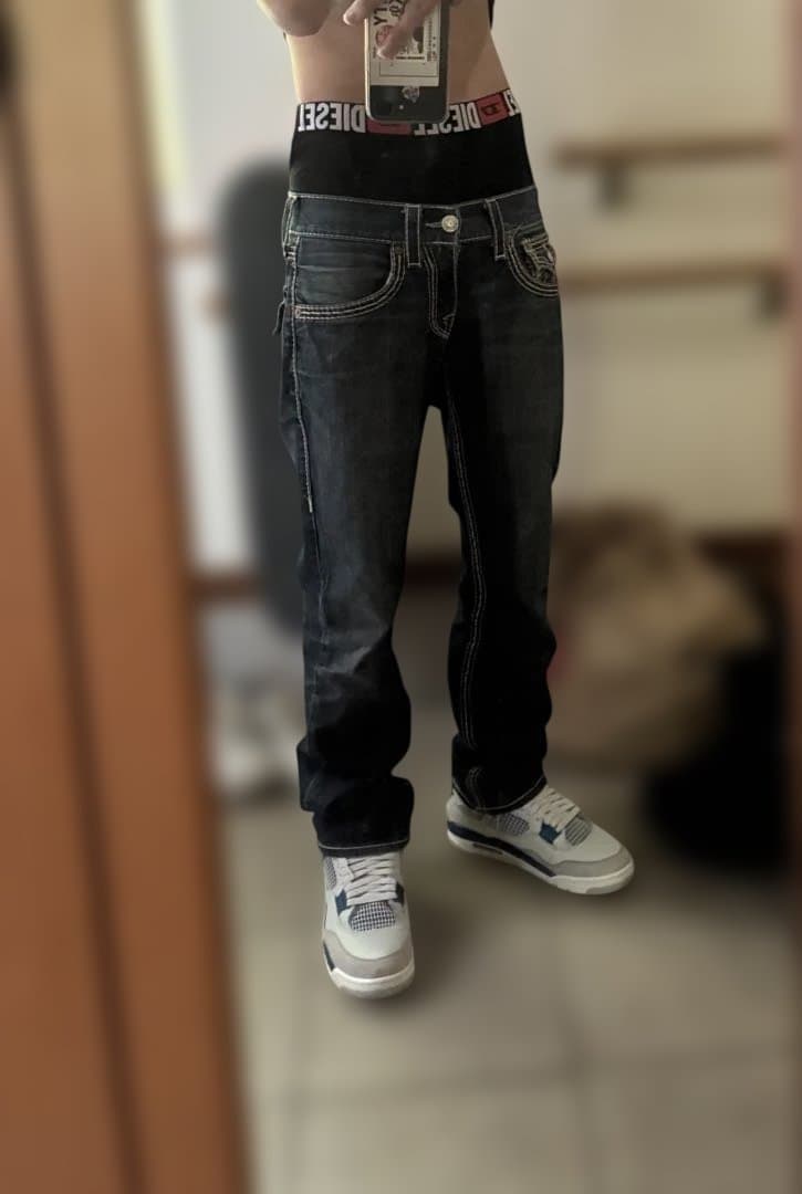 トゥルーレリジョン デニムパンツ ステッチ 29 USA製 io DADA