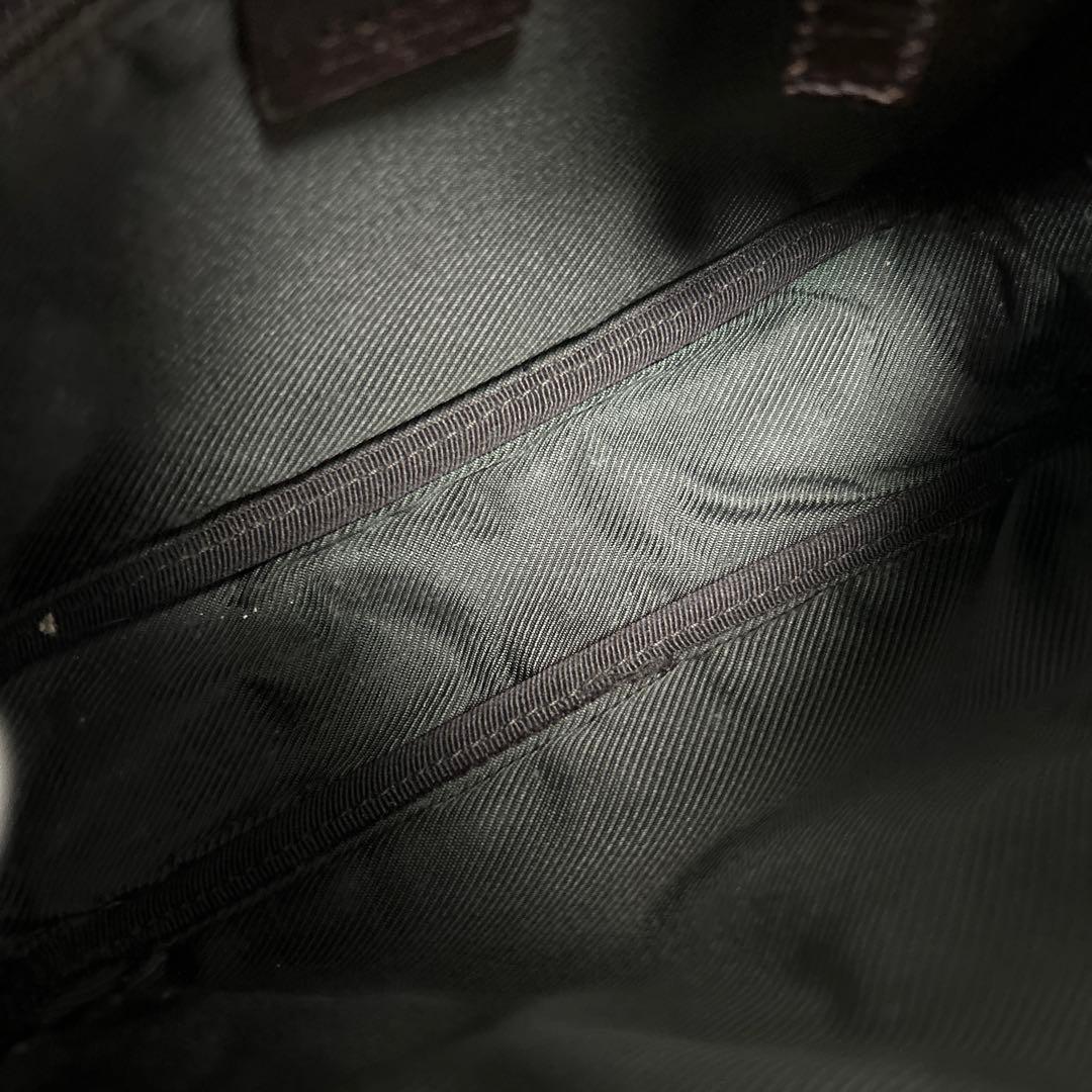 訳あり　GUCCI GGスプリーム　レザー　ショルダーバッグ　ロゴ